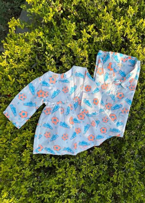Football Matching outfits for Father-Daughter